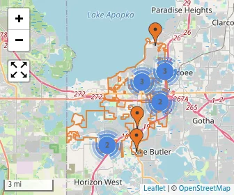 Area schools map